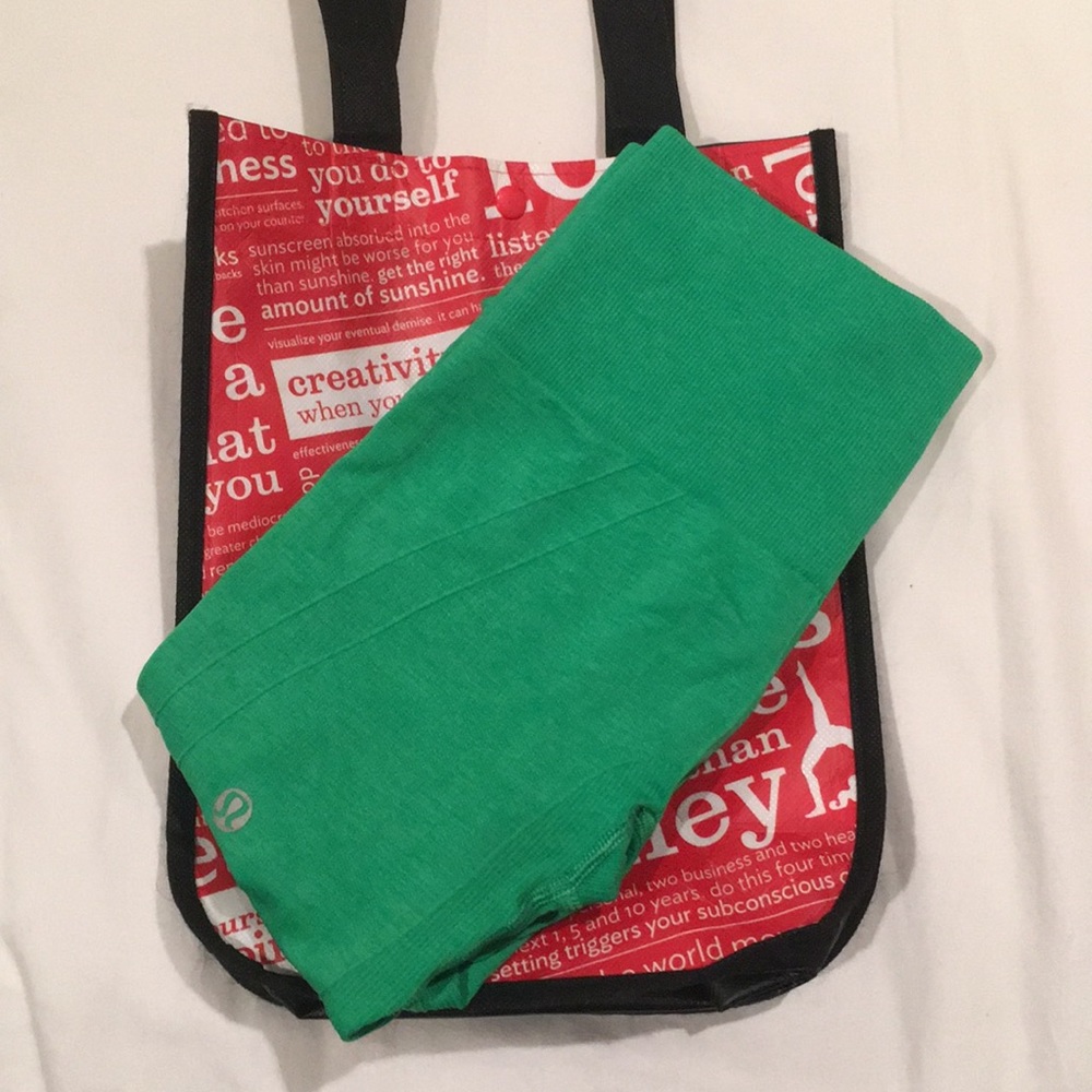 Green Crop Lululemon Pants